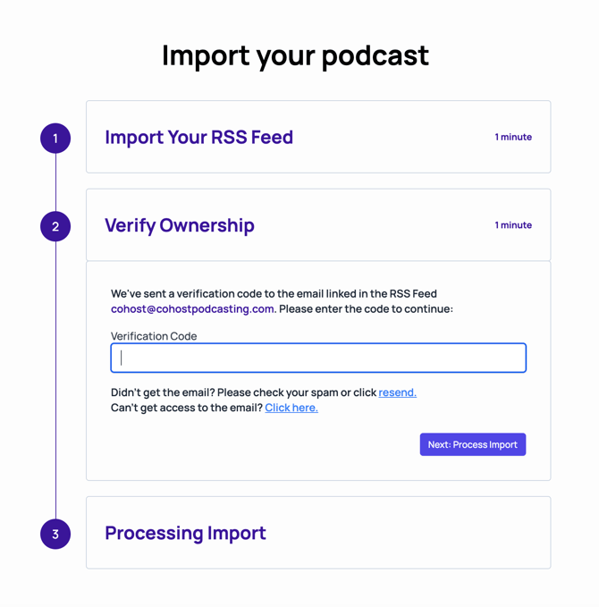 VERIFY OWNERSHIP